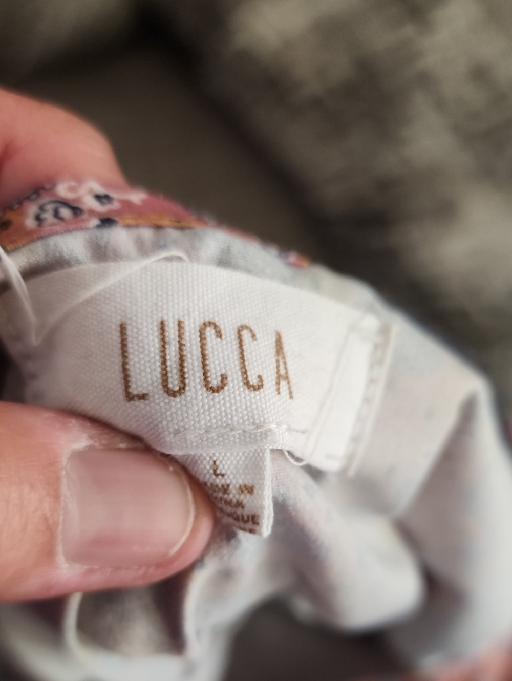 Lucca Couture Patchwork Floral Maxi Dress Tiered Ruffle Boho Cottagecore L - Picture 11 of 12